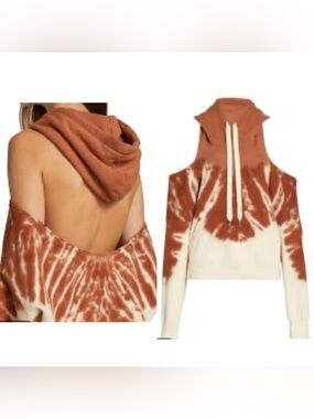 NSF Tricia Tie-Dye Open drape Hoodie Sweater